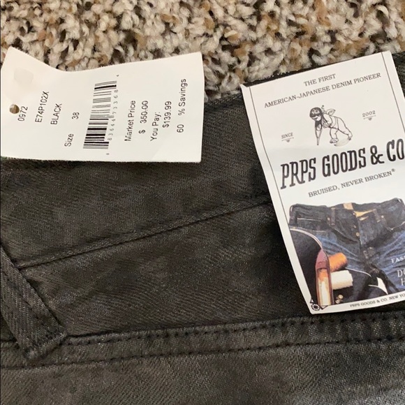 NWT PRPS Jeans E74P102X size 38 Black - Picture 5 of 7